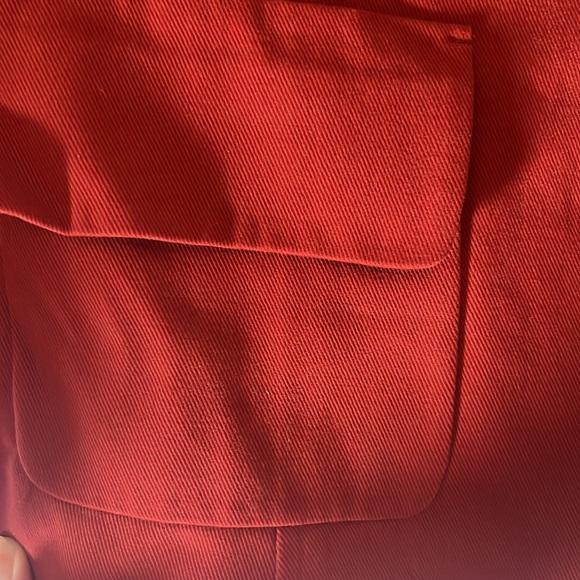 Jones New York red petite jacket metal snap - Picture 4 of 9